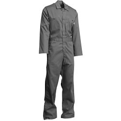 LAPCO FR™ CVEFR7GY Coverall, Men, X-Large, Gray, Cotton