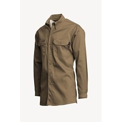 Lapco Manufacturing LAPCO FR™ IKH7-KHK-XL Shirt, No Hooded (Yes/No), Men's, XL, Khaki, Cotton