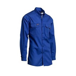 Lapco Manufacturing LAPCO FR™ IRO7-BL-L Shirt, No Hooded (Yes/No), Men's, XL, Blue, Cotton