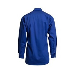 Lapco Manufacturing LAPCO FR™ IRO7-BL-L Shirt, No Hooded (Yes/No), Men's, XL, Blue, Cotton