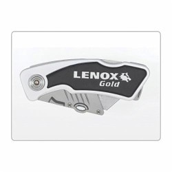 Stanley Black & Decker® Lenox® 10771FLK1 Lockable Utility Knife, 1-1/8 in W Trapezoid Blade, Bi-Metal Blade, 1 Blade Included