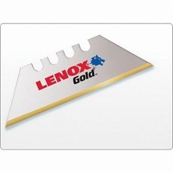 Stanley Black & Decker® Lenox® Gold® 20351GOLD50D Round Point Utility Knife Blade, Compatible With Standard Utility Knife, 0.038 in THK