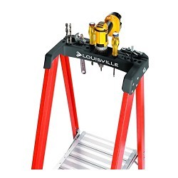 Louisville® FXP1806HD Platform Stepladder, 8.5 ft Ladder Height, 375 lb Load, Fiberglass, 14-1/2 in Platform Width