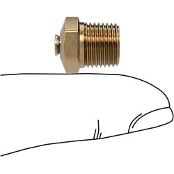 MCMASTER-CARR® 1093K53 Pressure Relief Valve, 1/8 in Nominal, FNPT, 80 - 140 psi, Steel Body