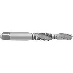 Dormer 5978357 Combination Drill and Tap, Class of Fit: 2B, 10 mm Drill Length, 24 Thread Limit, #10-24