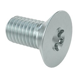 MCMASTER-CARR® 90236A166 Flat Head Screw, Measurement System: Metric, M8-1.25, 16 mm Overall Length, Steel, Flat, Zinc Plated, Torx Drive