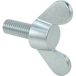 MCMASTER-CARR® 92595A505 Thumb Screw, Fully Threaded, Measurement System: Metric, Wing, Cast Iron, M8-1.25, 40 mm Overall Length, Zinc Plated