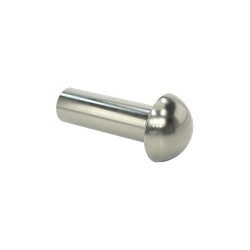 Solid Rivet, 5/32 in Dia, Domed, Steel, 0.391 in Dia x 0.078 in HT Head