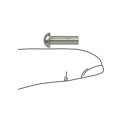 Solid Rivet, 5/32 in Dia, Domed, Steel, 0.391 in Dia x 0.078 in HT Head