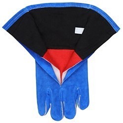 MCR Safety 4500XXL Welding Gloves, 2X-Large, #11, Split Select Shoulder Cow Skin Leather, Blue, Foam, Gauntlet Cuff, 13 in Length, 1.1 - 1.6 mm Glove Material Thickness, Wing Thumb