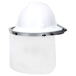 MCR Safety 102FB Face Shield Bracket Fit, Light Weight, Aluminum, Silver, ANSI Z87+