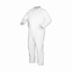 MCR Safety 12WPCL Disposable Coverall, Large, White, Polypropylene, 50 in Chest, 29 in Inseam Length