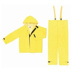 MCR Safety 3902XXL Rainsuit, 2X-Large, Yellow, PVC