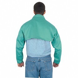 MCR Safety 39100M Welding Apron, Medium, Cotton, Green, Anodized Button Snap Closure