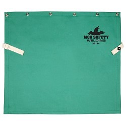 MCR Safety 39114 Welding Apron, Universal, Cotton, Green, Anodized Button Snap Closure