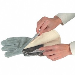 MCR Safety 4750XL Welding Gloves, X-Large, #10, Leather, Gray/White, Wool, Safety Cuff, 3.75 in Length, 1.3 to 1.8 mm, Left and Right