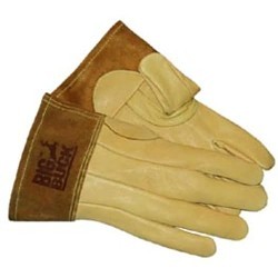 MCR Safety 4982L Welding Gloves, Large, #9, Leather, Beige, Unlined, Band Top Cuff, 10.37 in Length, 0.8 to 1.4 mm, Straight