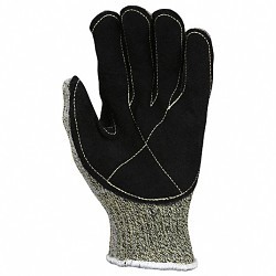 MCR Safety 93861S Welding Gloves, Small, #7, Kevlar®, Yellow, Kelvar®, Knit Wrist Cuff, 11-3/4 in Length, 7 ga Glove Material Thickness