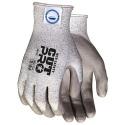 MCR Safety Cut Pro® 9672-L Work Gloves, Large, #9, Gray, HPPE, Knit Wrist Cuff