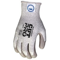 MCR Safety Cut Pro® 9672-L Work Gloves, Large, #9, Gray, HPPE, Knit Wrist Cuff