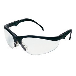 MCR Safety Klondike® KD310 Safety Glasses, Duramass Hard Coat Lens Coating, Clear Lens, Half Framed, Black Frame, Nylon Frame, Polycarbonate Lens, Universal