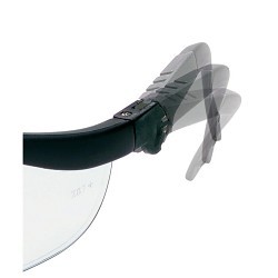 MCR Safety Klondike® KD310 Safety Glasses, Duramass Hard Coat Lens Coating, Clear Lens, Half Framed, Black Frame, Nylon Frame, Polycarbonate Lens, Universal