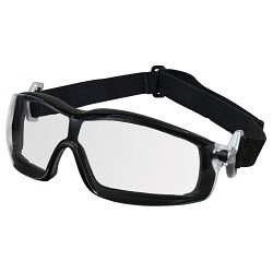 MCR Safety Rattler RT112AF Safety Glasses, Duramass Anti-Fog Lens Coating, Gray Lens, Wrap Around, Black Frame, Nylon Frame, Polycarbonate Lens, Universal