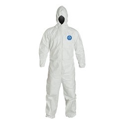 MCR Safety DuPont™ Tyvek® TY127SX2 Disposable Coverall, 2X-Large, White, Olefin, 58 in Chest, 31 in Inseam Length