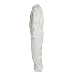 MCR Safety DuPont™ Tyvek® TY127SX2 Disposable Coverall, 2X-Large, White, Olefin, 58 in Chest, 31 in Inseam Length