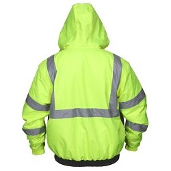 MCR Safety VBBQCL3L2XL Rain Jacket, Two Tone Value Bomber, 2X-Large, Black, Class 3