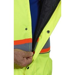 MCR Safety VT38BPM Rainwear Winter Pant, 28.94 in Inseam Length, Fluorescent Lime/Orange/Black, Polyester, Medium