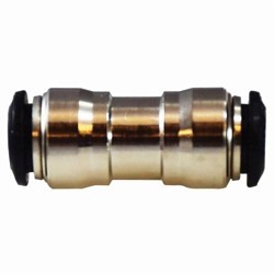 Midland Industries 20727N Bulkhead Union, 8 mm Nominal, Push-In End Style, Brass