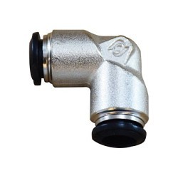 Midland Industries 20661N 90 deg Union Elbow, 8 mm Nominal, Push-In End Style, Brass