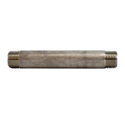 Midland Industries 48046 Corrosion Resistant Pipe Nipple, 3/8 x 4 L in, MNPT, 304 Stainless Steel, SCH 40/STD, Welded, Import