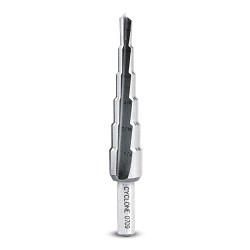 MSA SD-6 Straight Flute Step Drill, 3/16 in, 1/4 in, 5/16 in, 3/8 in, 7/16 in, 1/2 in Drill Size, 2 Flutes, M2AL Steel