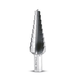 MSA SD-9 Straight Flute Step Drill, 1/4 in, 5/16 in, 3/8 in, 7/16 in, 1/2 in, 9/16 in, 5/8 in, 11/16 in, 3/4 in Drill Size, 2 Flutes, M2AL Steel