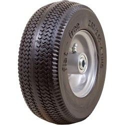 Marathon 00026 Flat Free Wheel, 275 lb, 8-5/8 in Outside Dia, 2-11/16 in Dia Rim, Polyurethane Wheel, Steel Rim