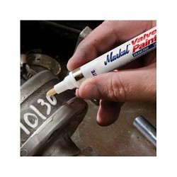 Markal® 096824 Valve Action® Liquid Paint Marker, 1/8 in Bullet/Medium Tip, Fiber Nib/Metal Barrel, Orange