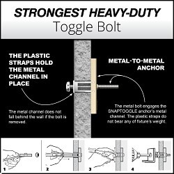 Mechanical Plastics Wej-It® 21016 Toggle Bolt, 1/2 in-13 Thread, 3/4 in Drive