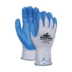 MCR Safety 9672DT5S Gloves, Small, #7, Foam Nitrile Palm, Nitrile Coating, Dyneema®, Blue, Full Finger/Seamless/Straight Thumb, Knit Wrist Cuff, 12.4 in Length, ANSI Cut-Resistance Level: A6, ANSI Puncture-Resistance Level: 4
