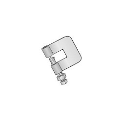 Michigan Brass 200-3/8 Pipe Beam Clamp, 3/8 in Rod, 400 lb, Carbon Steel, Plain