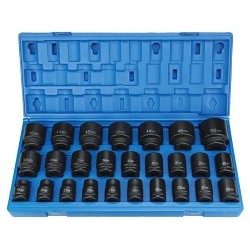 GP8026M Socket Driver Bit Set, High Torque, Metric, 3/4 in Drive, 26 Piece