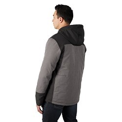 Milwaukee® 205G-212X Hooded Jacket, Gray, Polyester, 46 in Chest, Resists: Wind and Water, 2X-Large