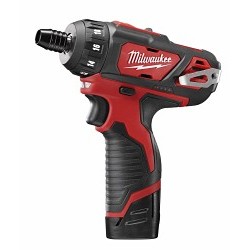 Milwaukee® 2406-22 Screwdriver Kit, 1/4 in Chuck, 275 lb-in, 12 V, 6-3/4 in Overall Length