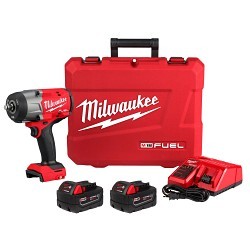 Milwaukee® 2967-22 Cordless Impact Wrench, 1/2 in Drive, 1100 ft/lb Fastening, 1500 ft/lb Nut-Busting ft/lb, 18 V, 7.6 in Overall Length, Yes Battery Included