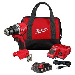 Milwaukee® 3601-21P Compact Brushless Drill Driver, 1/2 in Chuck, 18 V, 0 to 500, 0 to 1800 rpm No-Load, 6-1/2 in OAL, M18™ REDLITHIUM™ CP2.0 Lithium-Ion Battery