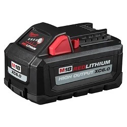 Milwaukee® 48-11-1862 Battery Pack, Lithium-Ion Chemical System, 18 V Nominal, 6 Ah Nominal