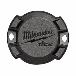 Milwaukee® 48-21-2010 Tool and Equipment Tracker, Series: TICK, 100 ft Signal Range, ONE KEY Enabled, 3 V Lithium-Ion Coin Cell Battery, Glue, Screw, Rivet, Strap Attachment Method, Polycarbonate, Black, 2.13 in LG x 1.88 in WD