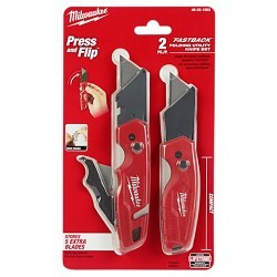 Milwaukee® 48-22-1503 Folding Utility Knife Set, Straight Blade, Steel Blade, Pocket Clip Included: Yes