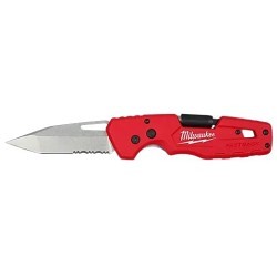 Milwaukee® 48-22-1540 5-in-1 Folding Knife, Tanto Blade, 3 in Blade Length, Stainless Steel Blade, Pocket Clip Included: Yes